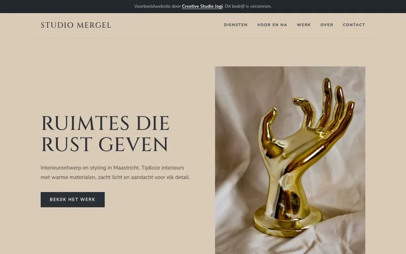 Homepage van Studio Mergel