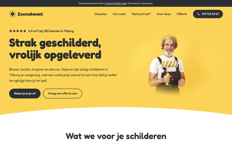 Homepage van Schildersbedrijf Zonnekwast