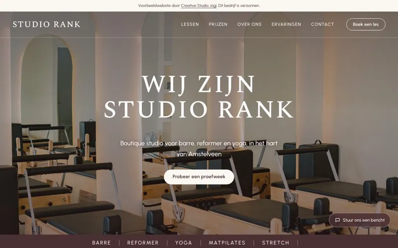 Homepage van Studio Rank