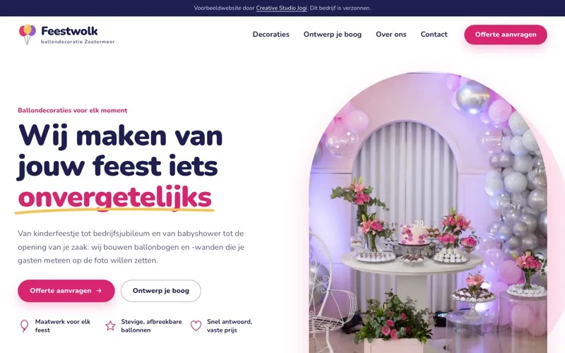 Homepage van Feestwolk