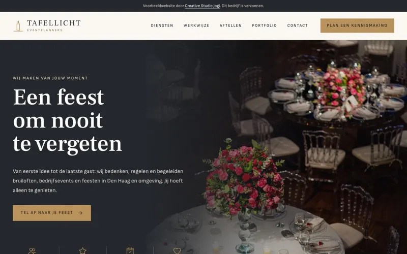 Homepage van Tafellicht