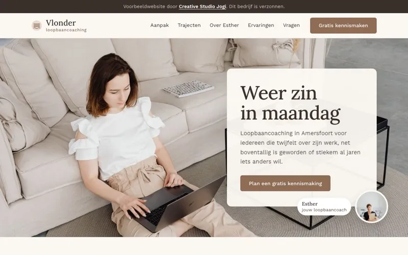 Homepage van Vlonder loopbaancoaching