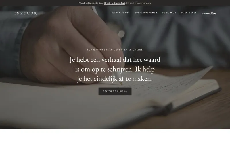 Homepage van Inktuur