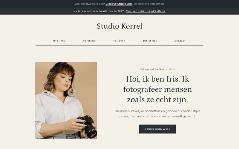 Homepage van Studio Korrel
